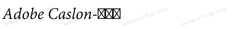 Adobe Caslon字体转换